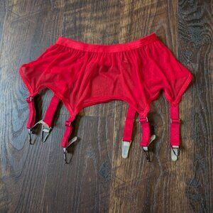 Sofsy Condy-Rose Mesh Garter Belt with 6 Straps